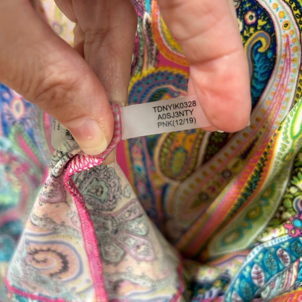 Tommy Hilfiger Multicolor Paisley 3/4 Sleeve Sheath Knee Length Dress Size 10 - Picture 8 of 8